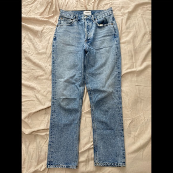 AGOLDE Riley High Rise Straight Crop in Renewal - Picture 3 of 5